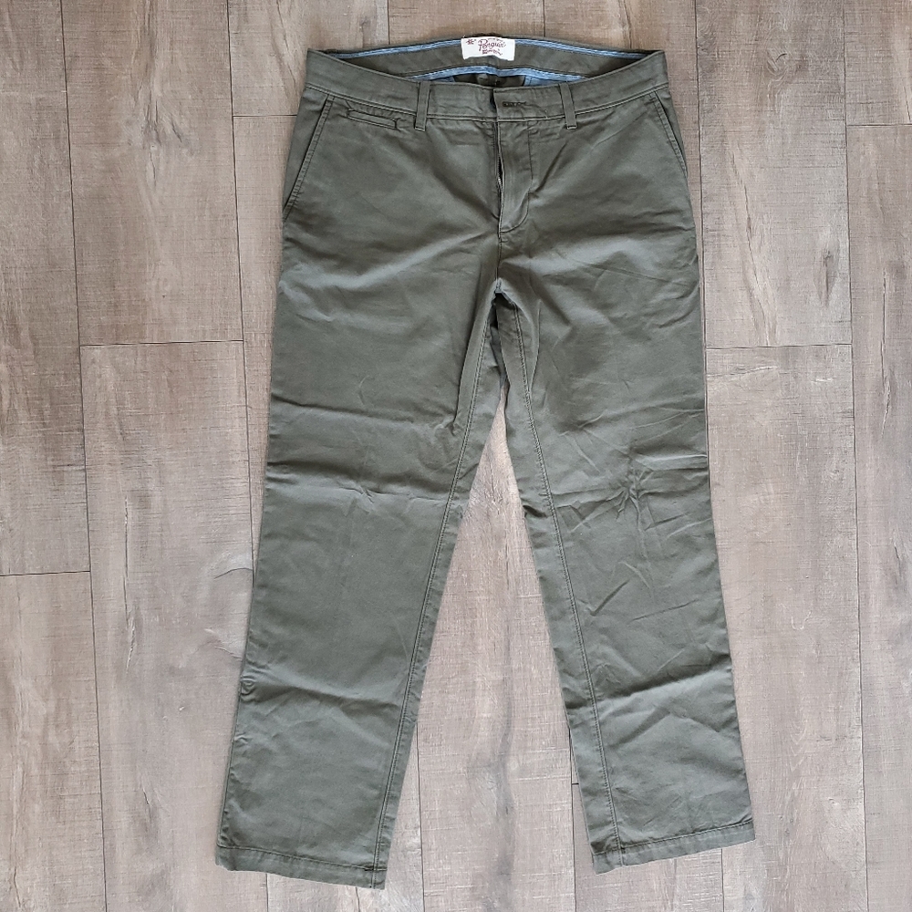 Original Penguin Men's Green Cotton Chinos Size 33 x 30